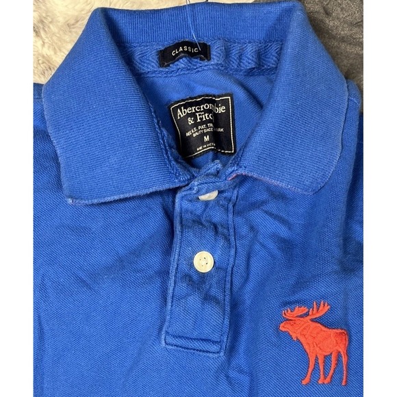 Abercrombie & Fitch Polo Shirts Logo Lot Of 3 Bundle 2 Classic And 1 Muscle‎ Med - Picture 3 of 5